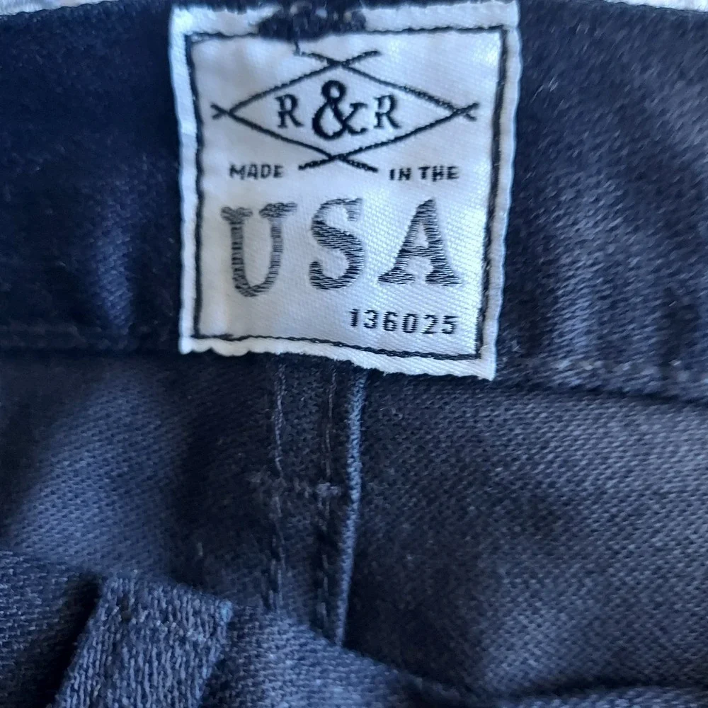 NOS Deadstock Ruell & Ray Men Black Jeans 32 X 34" Denim Button Fly Handmade USA - Picture 9 of 15